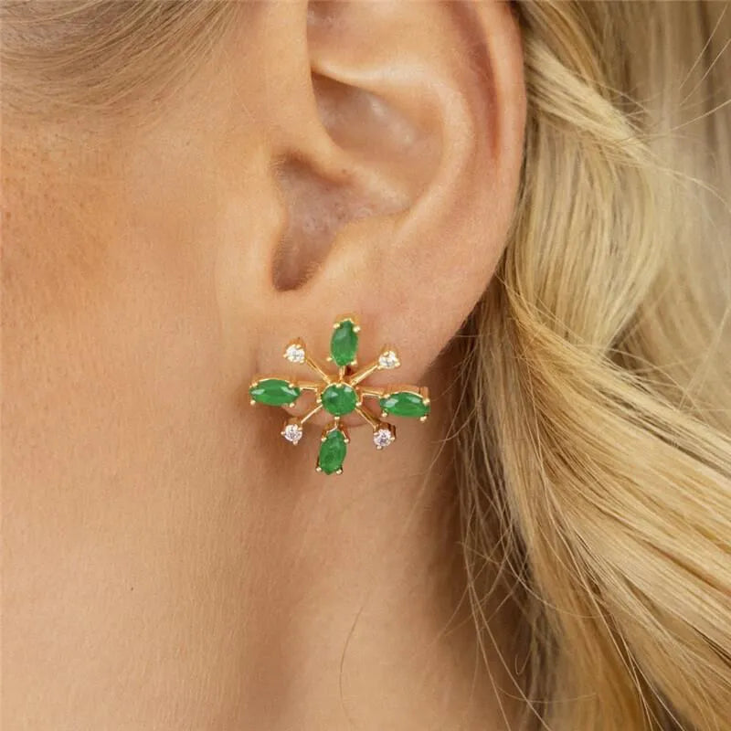 Emerald Starbloom Earrings